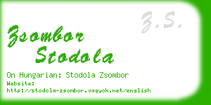 zsombor stodola business card